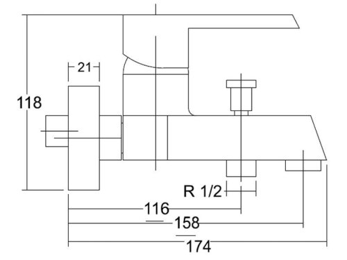 Змішувач для ванни Venezia Magnum 5011101