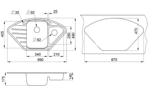 Кухонна мийка Minola MTG 5180-89 Пірит