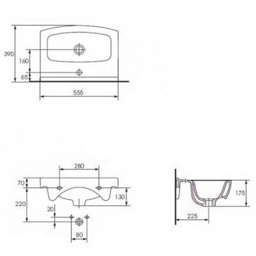 Умивальник Cersanit Cersania 55 CCWF1000488071