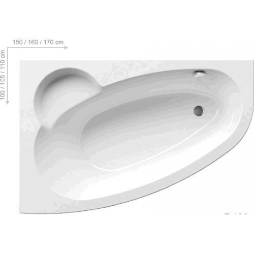 Ванна RAVAK Asymmetric 170x110 R