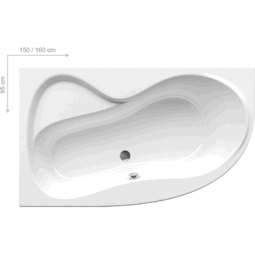 Ванна RAVAK ROSA 95 1,6x0,95 правая