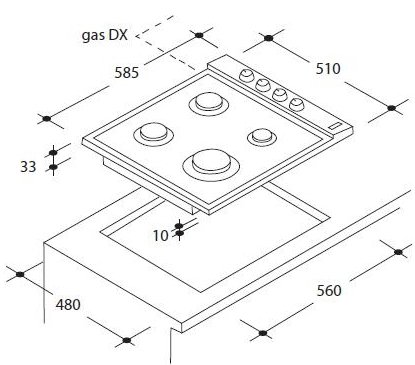 Варочная поверхность Candy CLG64SPN
