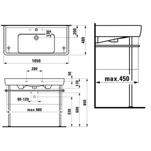 Умывальник LAUFEN PRO H8139580001041