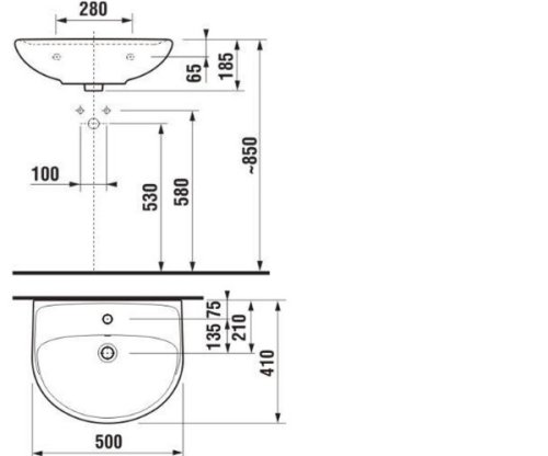 Умывальник JIKA Лира Плюс H8143810001041