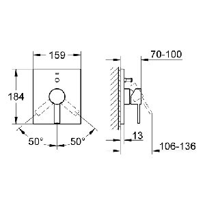 Смеситель скрытого монтажа GROHE Allure 19315000