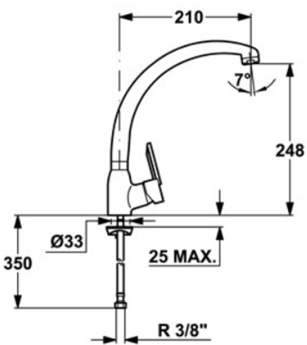 Смеситель для кухни Teka MF-2 Forum H (81911462)