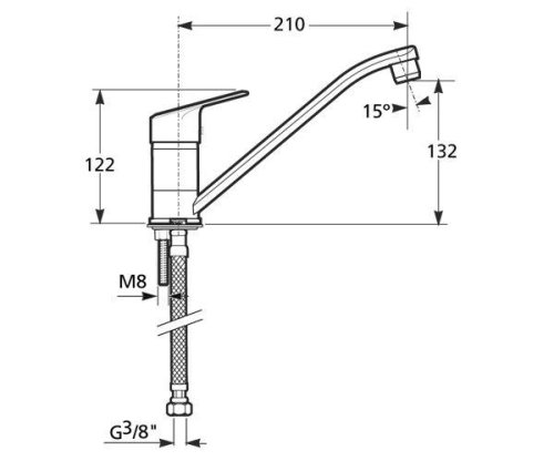 Смеситель для кухни JIKA OlympDeep H3511U10042301