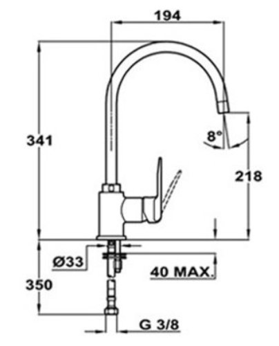 Смеситель для кухни Teka Inca H IN 995 (53995120Q)